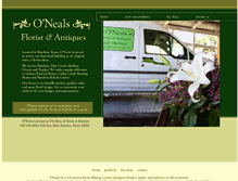 Tablet Screenshot of onealsfloristandantiques.com